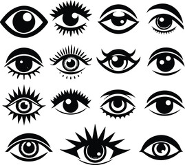 Eye Vector Illustration Vision Symbol for Design  on White Background