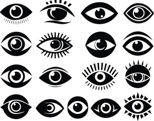Eye Vector Illustration Vision Symbol for Design  on White Background