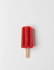 Refreshing red popsicle treat kitchen table food photography minimalist design top view summer delight