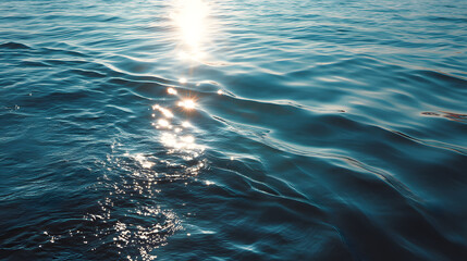 Water surface texture with sun glare, minimal abstract style