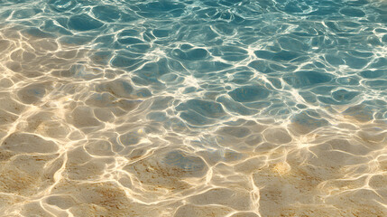 Tropical sea bottom with soft rippling sand