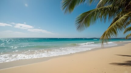 beach with palm trees