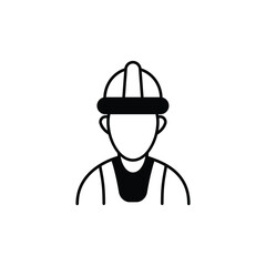 Obraz premium Construction Worker Icon vector