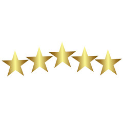 golden five star rating