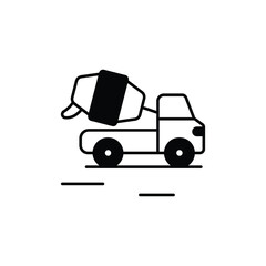 Concrete Mixer  Icon vector
