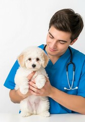 vet and dog