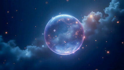 Bubble Universe Floating in the Multiverse Surrounded by Abstract Voids