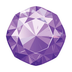 Purple Faceted Gemstone Precious Crystal Jewel