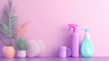  cleaning product with lavender flowers
