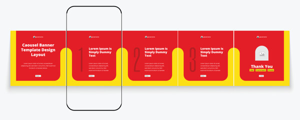 Tips Instagram social media carousel post template or LinkedIn carousel banner collection