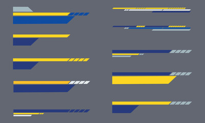 Fototapeta premium Corporate Letterhead Header and Footer Elements