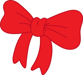 A vibrant red bow, perfect for gifts and decorations.