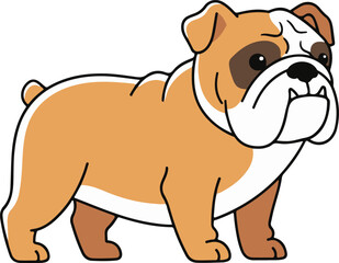 vector illustration of cartoon dog