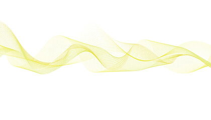 Abstract Yellow Wave Background, Modern Flowing Lines Design