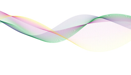 Smooth Multicolor Abstract Wave Background with Gradient Lines
