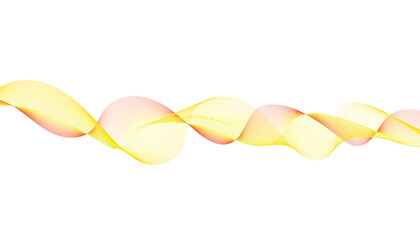 Yellow and Red Abstract Wave Lines