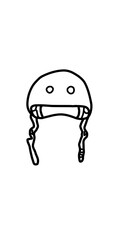 illustration of a silhouette of skate helmet