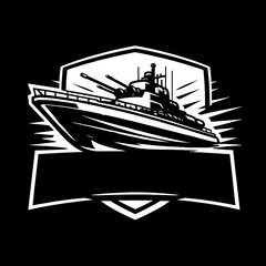 Fototapeta premium warship vector illustration