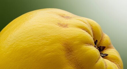 Close-up of a Golden Quince's Textured Skin, Revealing its Natural Beauty
