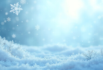 Naklejka premium Winter Wonderland Sparkling Snowflakes and a Bright Sunny Day