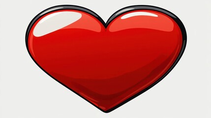 Red Heart: Love Symbol Illustration