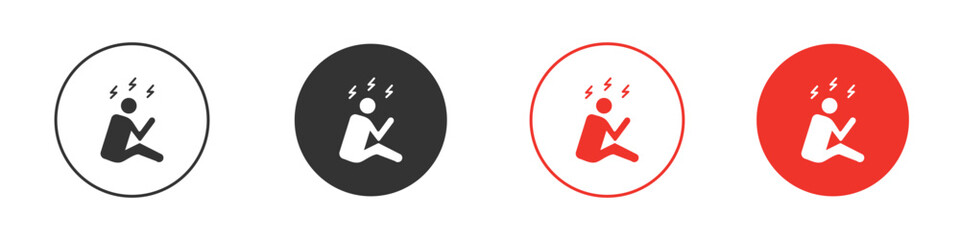 Stressed human icon design, logo, app, UI. Vector illustration, EPS
