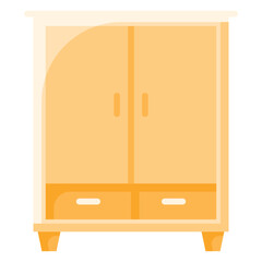 Wardrobe furniture flat icon