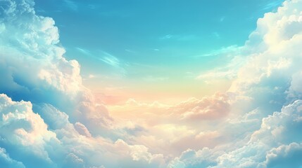 Sky with beautiful clouds, cloud background, blue cloud texture background