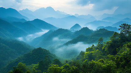 Verdant and misty mountain ranges of Hoang Lien National Park in full view (1)