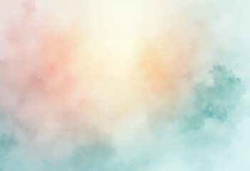 Obraz premium Pastel Cloud Background Soft Hues of Pink, Teal, and Yellow