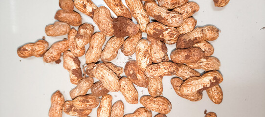 close up of roasted peanuts