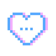 blue love messager pixel icon