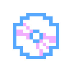 blue CD pixel icon