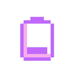 purple low battery pixel icon