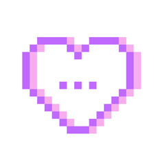 Obraz premium purple love messager pixel icon