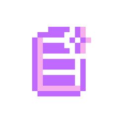 Obraz premium purple full battery sparkle pixel icon