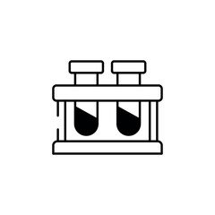 Test tube icon design with white background stock illustration