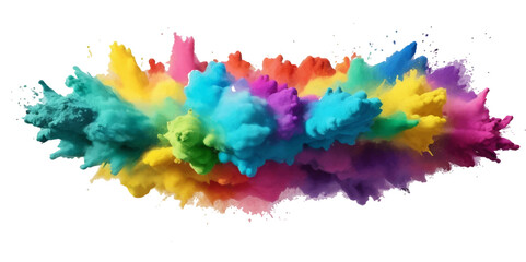 Abstract watercolor background with colorful paint splashes, an artistic design with a grunge texture and ink splatters