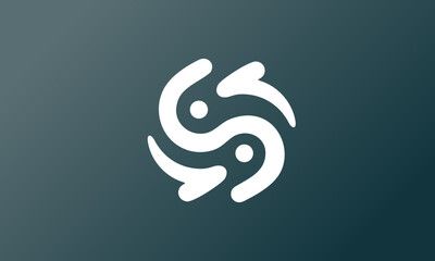 Absctract Geometric Vector Logo Design For AI Company