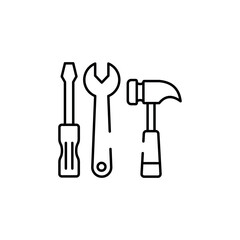Tools icon design with white background stock illustration