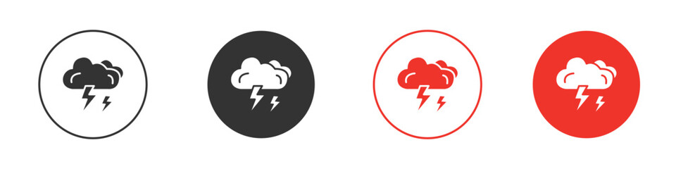 Thunderstorm icon design, logo, app, UI. Vector illustration, EPS
