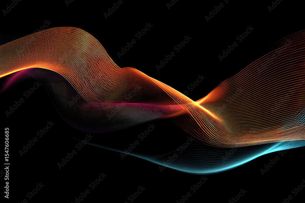 Poster modern abstract background. abstract wave element for design. wave with lines created using blend to
