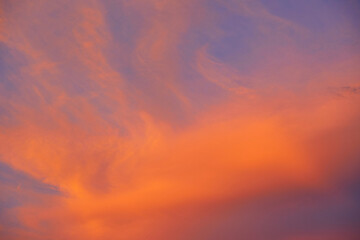 Vivid sky during sunset