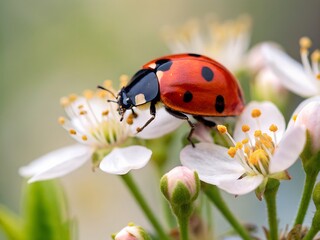 Obraz premium ladybird on a flower