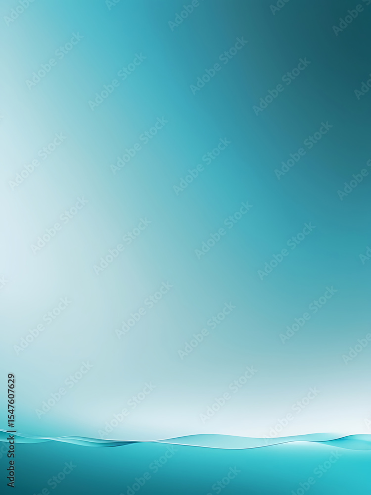 Poster aqua teal gradient background, soft blur minimalist abstract texture design for ai projects