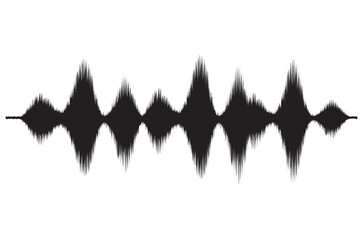 black Sound waves on white background