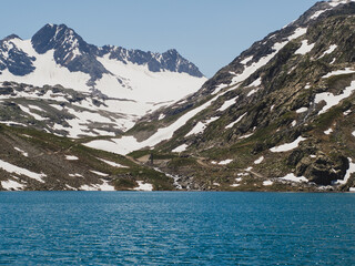 Lac Blanc and Snowy Peaks – Grandes Rousses Range near Saint Sorlin d'Arves