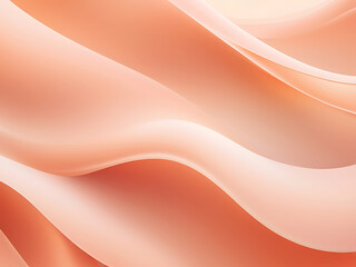 Peach soft abstract wave background with fluid curved layers and light gradients for ai design
