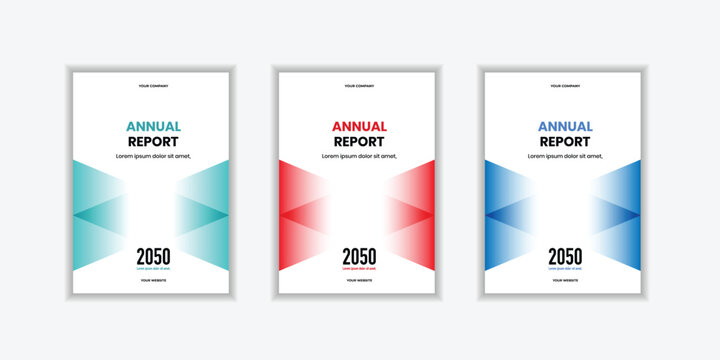 Modern folding ribbon theme book cover template in gradient color. A4 size book cover template for annual report, magazine, booklet, proposal, portfolio, brochure, poster