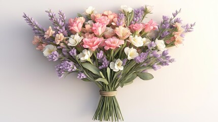 Fototapeta premium Beautiful bouquet with colorful flowers.